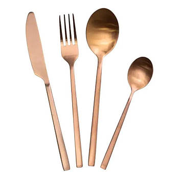 Набір столових приборів на 6 персон 24 предмети столовий набір приборів Бронзовий HP-20-26