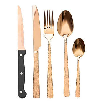 Набір столових приборів у футлярі на 6 персон столовий набір 30 предметів Бронза HP-20-29