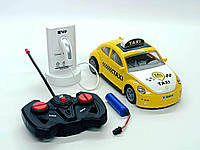 Жовта машинка Таксі Volkswagen Beetle на радіокеруванні із зарядною станцією, 19 см (KS-28Y)