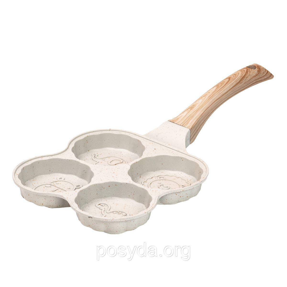 Сковорідка для оладок,  панкейків порційна на 4 секції антипригарна, фото 1