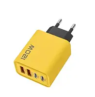 Быстрое зарядное устройство 120w 2*USB + 2*type-c PD QC3.0