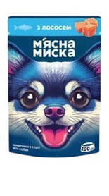 Корм шматочки в соусі з лососем для дорослих собак 100 г М'ясна миска