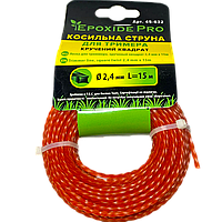 Косильна струна для тримера, зірка 2,4 мм x 15 м
