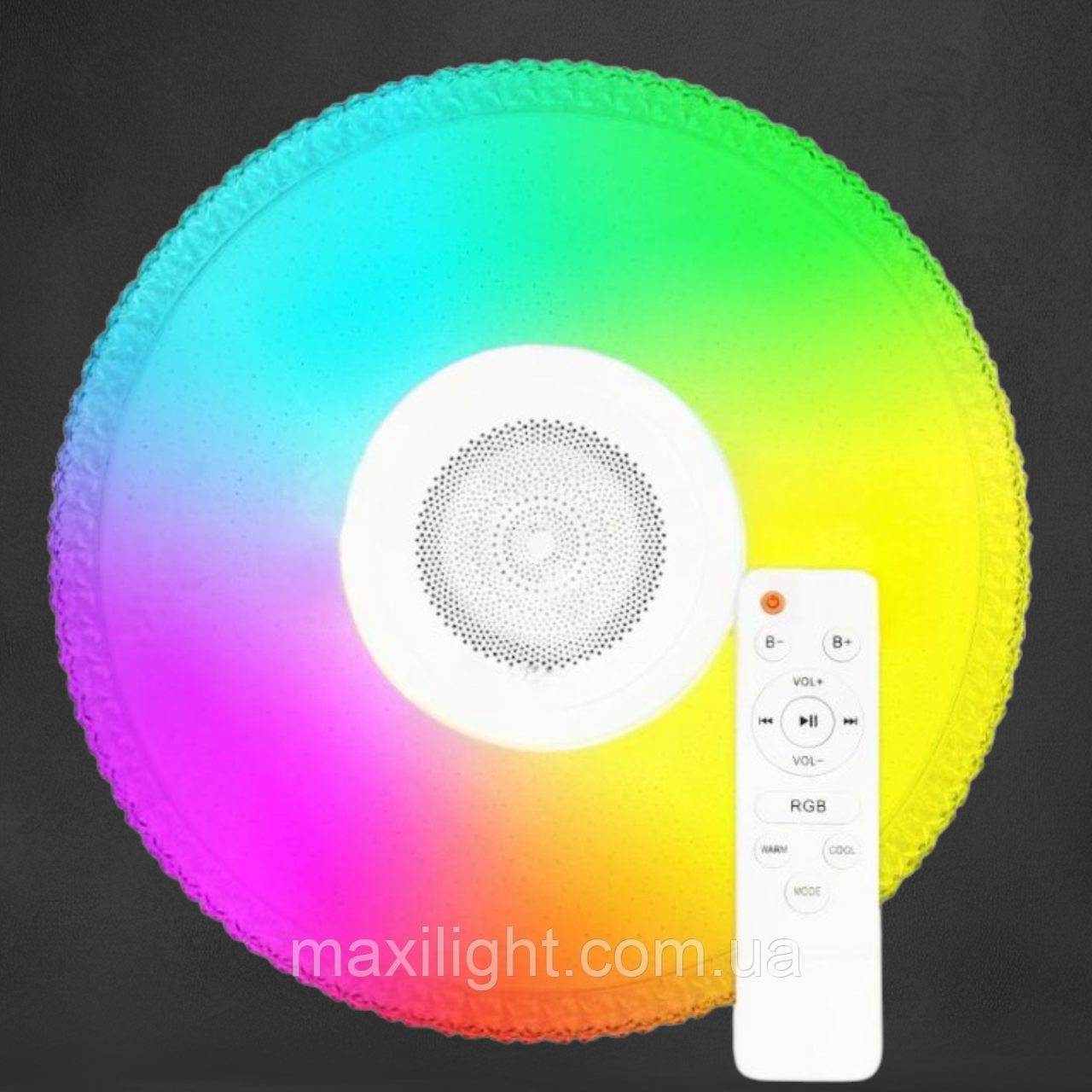 Світильник світлодіодний Biom SMART SML-R47-55-M-RGB 3000-6000K 55Вт с д/к муз. BT APP