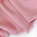 Костюмна крепова бістрейчова Барбі пудрова однотон, фото 6