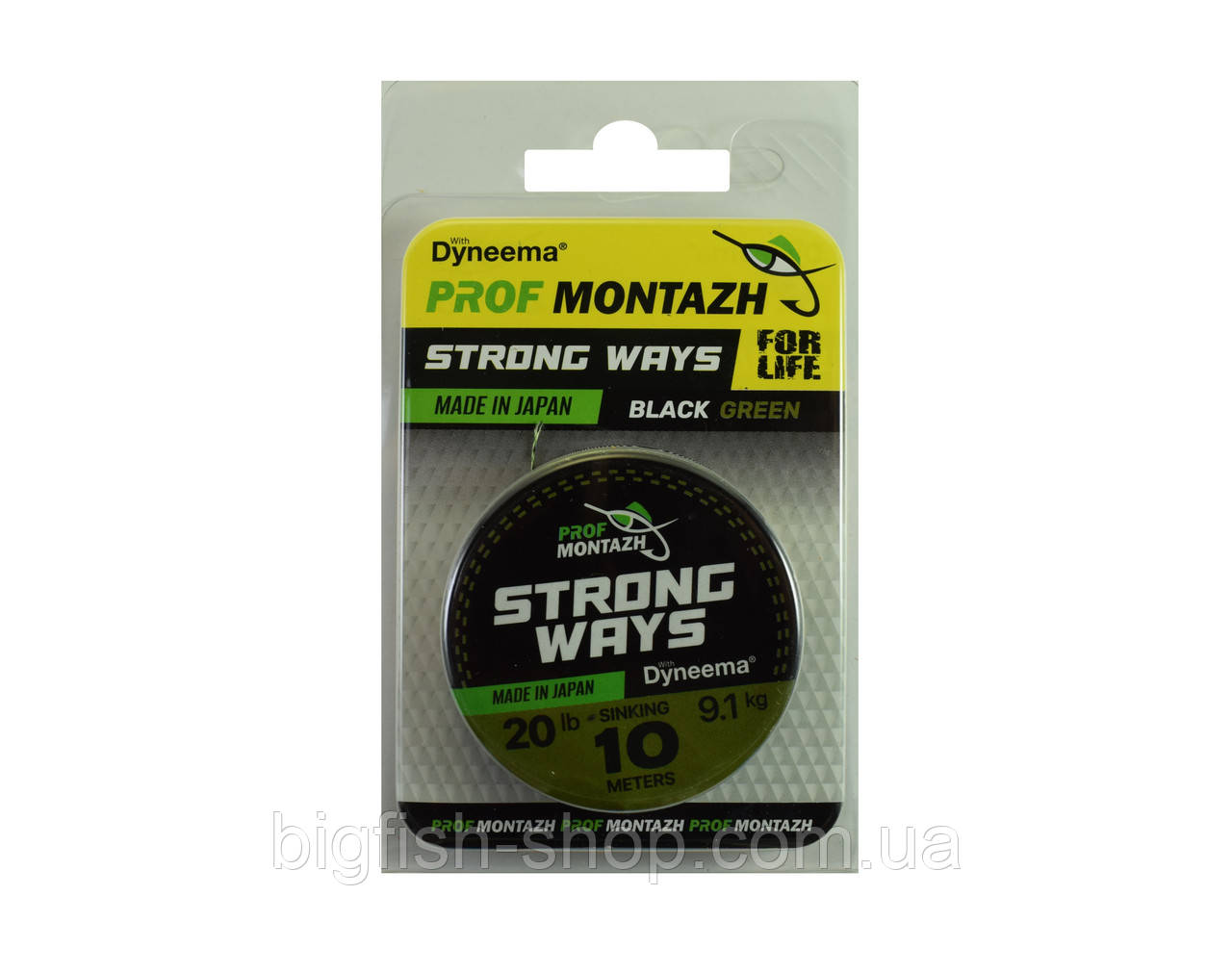 Повідцевий матеріал Проф-монтаж Strong Ways 10 м. (9.1 кг.) зелений