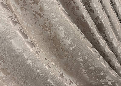 Шторна тканина льон мармур, колекція "Pavliani VO". Колір сіро-бежевий. Код 1717ш