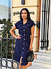 Літня зручна жіноча сукня на ґудзиках пояс у комплекті Smmod9366, фото 8