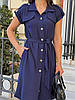 Літня зручна жіноча сукня на ґудзиках пояс у комплекті Smmod9366, фото 9