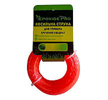 Косильна струна для тримера, кручений квадрат 2,7 мм x 15 м