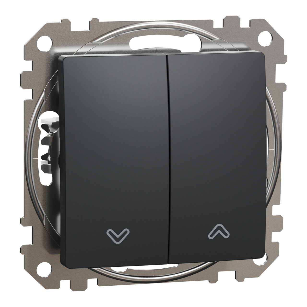 Вимикач жалюзі кнопковий 6 А Sedna Design чорний