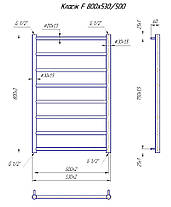 Рушникосушарка водяна MARIO Класік F 800х530/500, фото 5