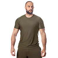 Футболка Chiton CoolPass Grid 2.0 олива, для спеки, активного відпочинку та щоденного носіння