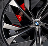 Ковпачки (заглушки) в литі диски BMW (БМВ) 68 мм Синий Карбон (Справжнє вуглецеве волокно), фото 8