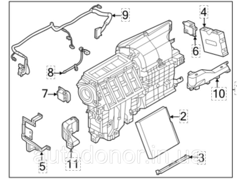 Вузол кондиціонера та обігрівача Nissan Ariya (22-) 27110-5MR3C