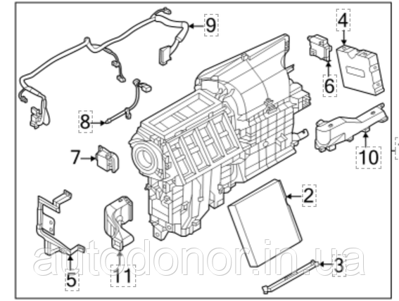 Вузол кондиціонера та обігрівача Nissan Ariya (22-) 27110-5MR3C, фото 1