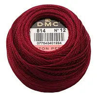 Нитка DMC Pearl Cotton 814 (10х80 м), 100% бавовна