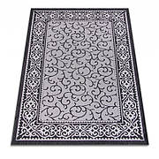 Безворсовий килим 1,70*2,40 "Сірий вензель" на джутовій основі Naturalle 1918/08