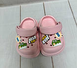Дитячі сабо крокси crocs BBT 18-23 рожеві, фото 3
