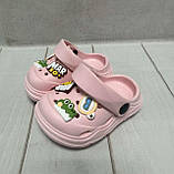 Дитячі сабо крокси crocs BBT 18-23 рожеві, фото 5