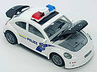 Поліцейська машинка Volkswagen Beetle на радіокеруванні із зарядною станцією, біла, 19 см (KS-29Y/1), фото 7