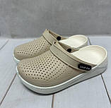 Дитячі сабо крокси силіконові luck line 34/35 22,5 см бежеві, фото 2