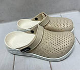 Дитячі сабо крокси силіконові luck line 34/35 22,5 см бежеві, фото 4