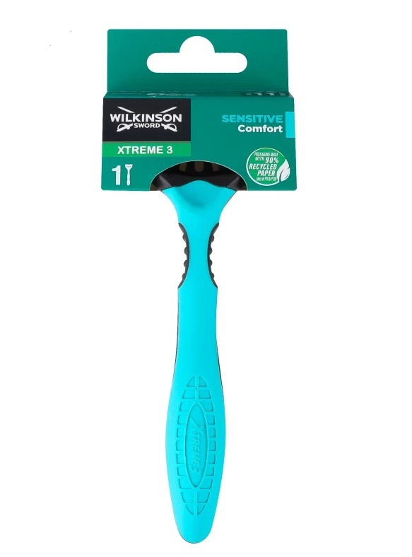 Одноразовий станок для гоління чоловічий Wilkinson Sword Xtreme 3 Sensitive 1 шт, фото 1