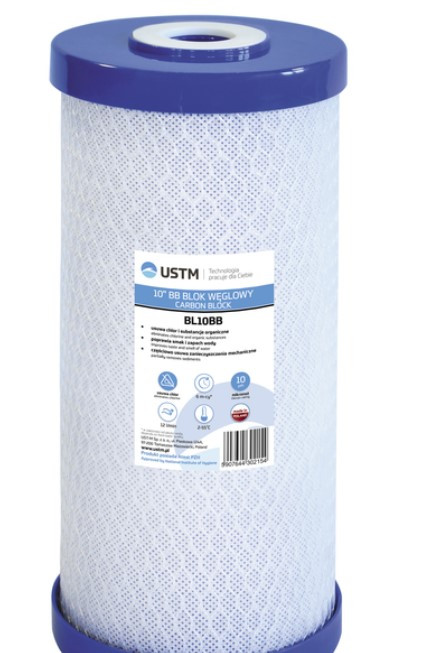 (BL-10BB) Картридж зі спеченого активованого вугілля 10"х4  1/2" до Big Blue 10"