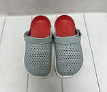 Дитячі сабо крокси силіконові luck line 30/31 20 см сірі, фото 5