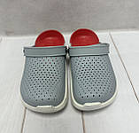 Дитячі сабо крокси силіконові luck line 30/31 20 см сірі, фото 3
