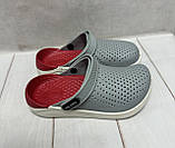 Дитячі сабо крокси силіконові luck line 30/31 20 см сірі, фото 2