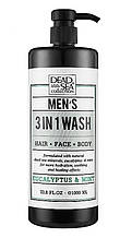 Чоловічий гель для душу, волосся і обличчя Dead Sea Collection Евкаліпт М'ята 3 в 1 1000 мл