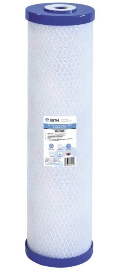(BL-20BB) (USTM) Картридж зі спеченого активованого вугілля 20"х4  1/2" до Big Blue 20"