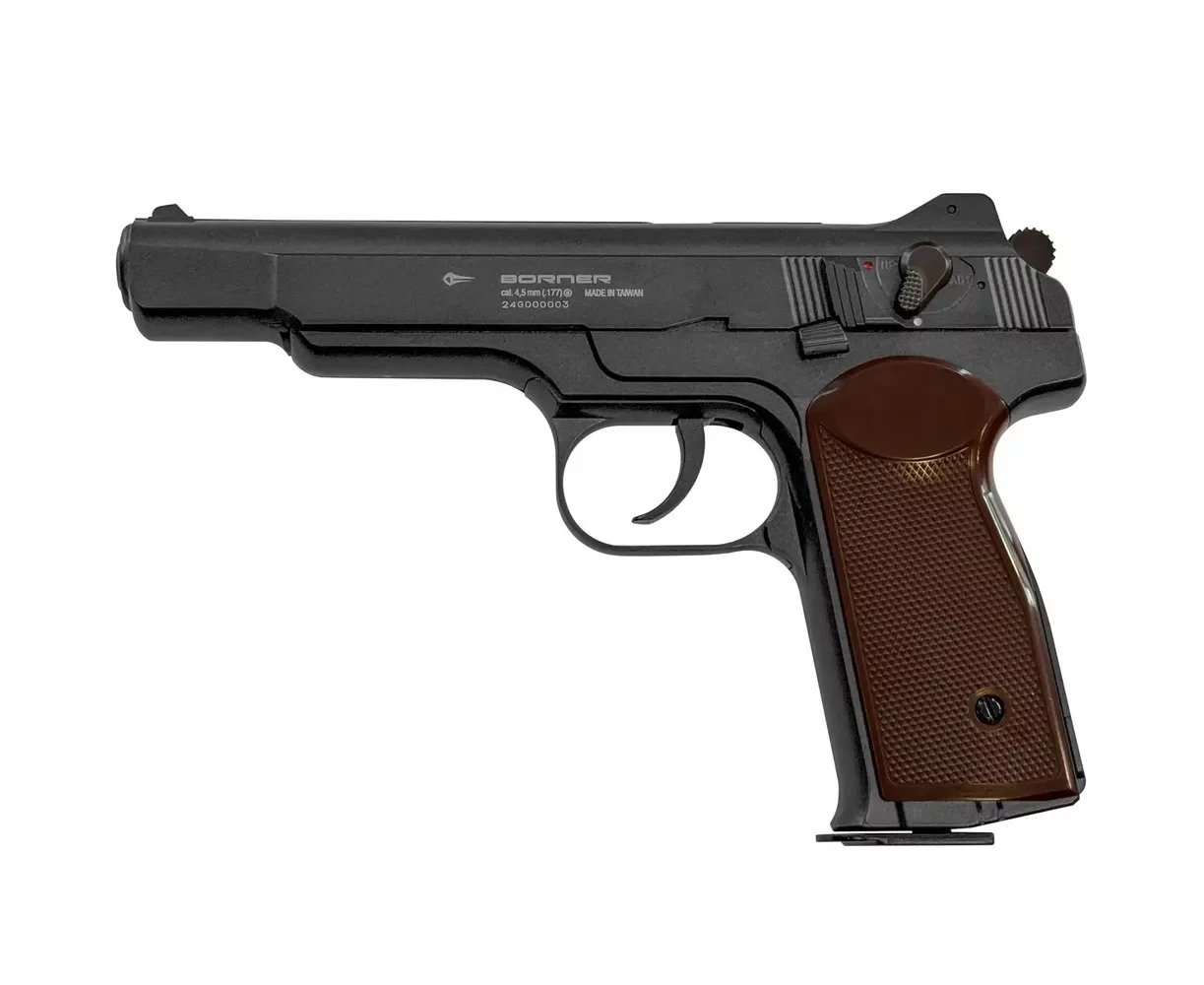 Пневматичний пістолет Borner APS (Стічка) Blowback + 5 балонів СО2 і 400 Кульок ВВ