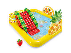 Ігровий центр Веселий фрукт 244x191x91см з гіркою від 2-х років 493л арт.57158 NP ТМ INTEX