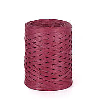 Пряжа рафія 3.5 мм бордовий колір для в'язання сумок