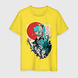 Футболка унісекс аніме "Genshin Impact" Аяка самурай 1, фото 4