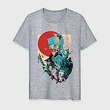 Футболка унісекс аніме "Genshin Impact" Аяка самурай 1, фото 3