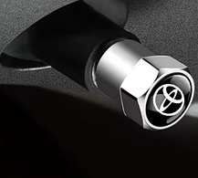 Захисні ковпачки на ніпеля TOYOTA (Тойота) 4 шт Сріблясті, фото 6