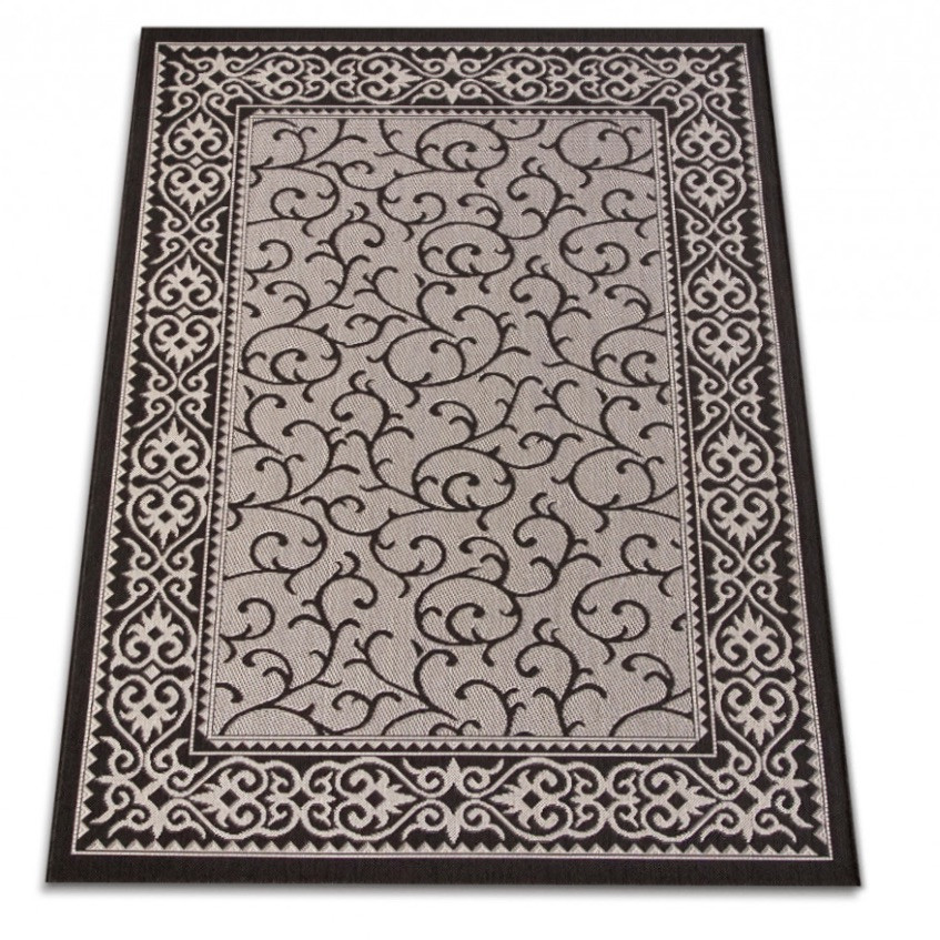 Безворсовий килим 2*3 на джутовій основі "Коричневий вензель" Naturalle 1918/19