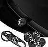 Захисні ковпачки на ніпеля Mercedes-Benz (Мерседес) c брелоком Чорні Антивандальні, фото 7