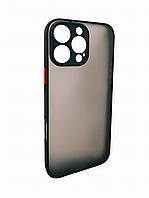 Матовий протиударний чохол для iPhone 16 Pro чорний бампер