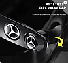 Захисні ковпачки на ніпеля Mercedes-Benz (Мерседес) c брелоком Чорні Антивандальні, фото 9