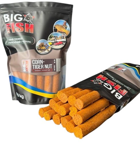 Бойли - Ковбаски, Big Fish Baits варені Bandit 24 мм mega Corn - Tiger Nut (кук. - тигр. горіх),БФБкукгор02, фото 1