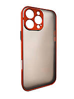 Матовий протиударний чохол для iPhone 16 Pro червоний бампер