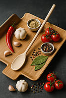 Ложка кухонна кухарська неглибока дерев'яна 40 см