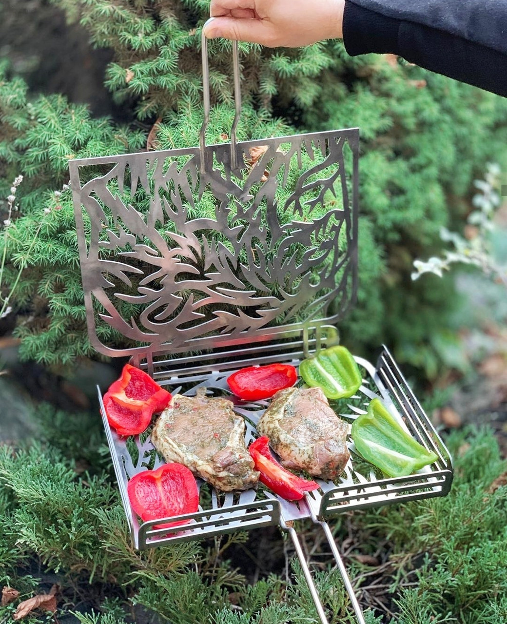 Дизайнерська решітка-гриль "Ведмідь" 340х260х50 — солідний подарунок керівницям, бізнесмену, політиці