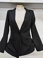 Жіночий класичний чорний піджак у нормі 40-46