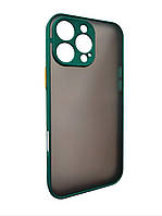 Матовий протиударний чохол для iPhone 16 Pro Max зелений бампер